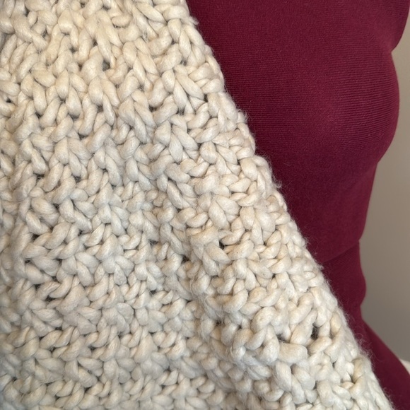 Cream Massimo supply company chunky knit infinity scarf  - Picture 5 of 5